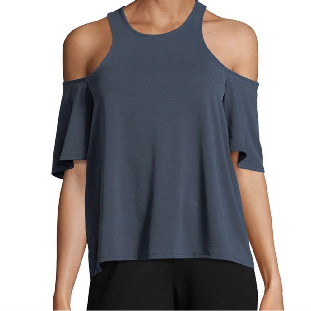 New BCBG Maxazria Kelsey cold shoulder top shirt